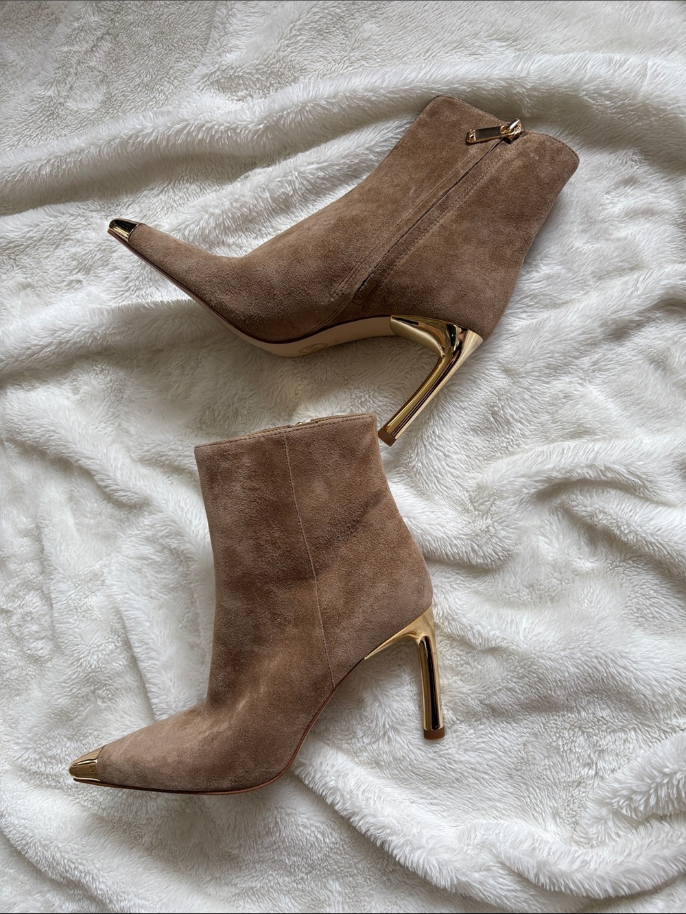 Michael Kors Kasia Suede Boot in Husk Brown